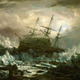 “Perilous Position of HMS ‘Terror’, Captain Back, in the Arctic Regions in the Summer of 1837" by William Smyth R.N. The ‘Terror’ survived this journey to the Arctic, but it never returned from the 1845 Franklin Expedition.